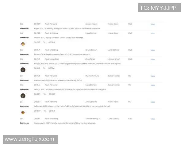 湖人掘金比赛裁判报告揭示最后2分钟漏判对湖人不利情况